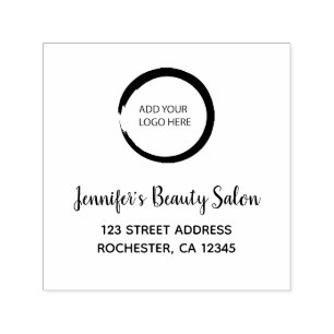 Modern add your own logo professional business self-inking stamp