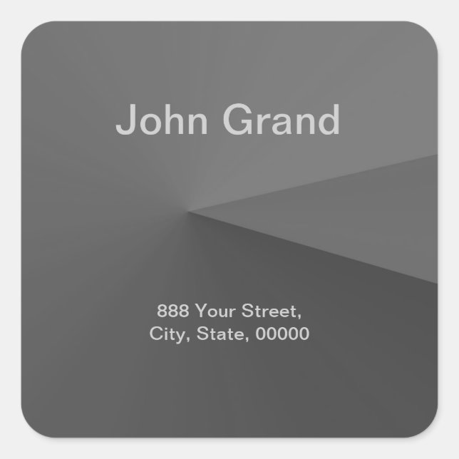 Modern Address Label Square Sticker (Front)