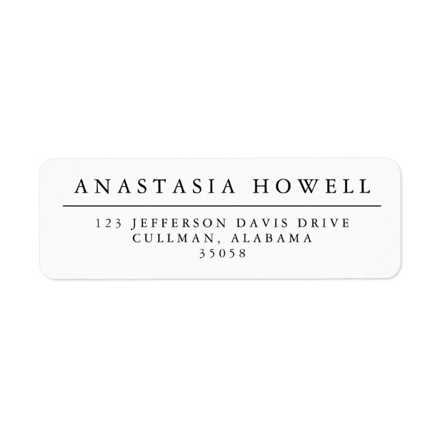 Modern Address Labels (Front)
