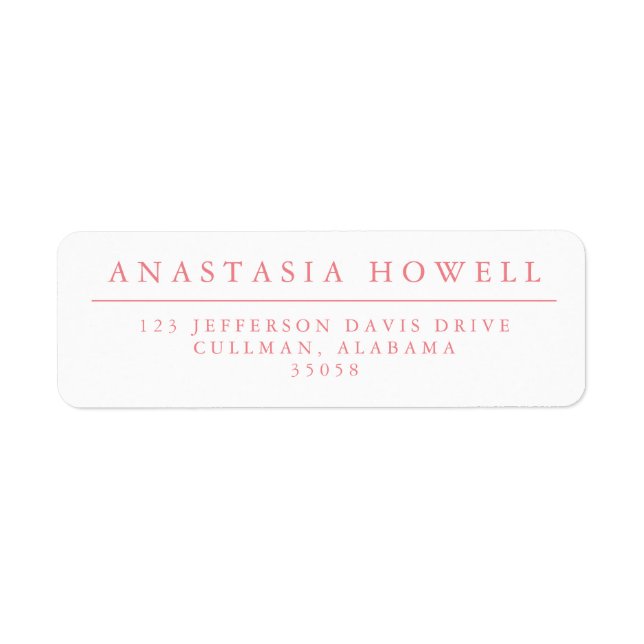 Modern Address Labels (Front)