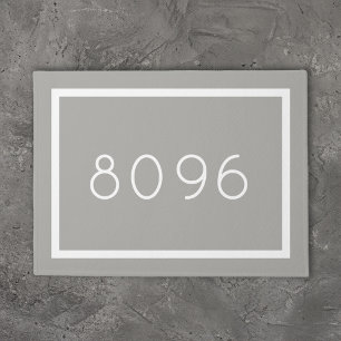 Modern Address Number Editable Colours Doormat