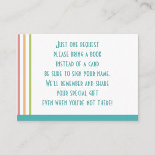 Modern Adoption Party Book Request Card