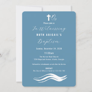 Modern Adult Baptism Invitation