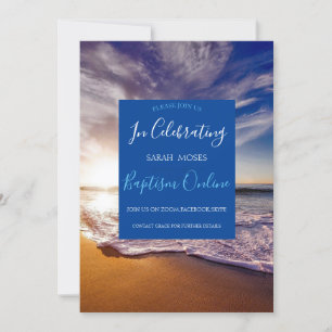 Modern Adult Baptism Personalized Invitation