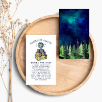 Modern Adventure Travel Globe Baby Shower Book