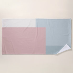Modern Aesthetic Abstract Colour Block Beach Towel