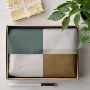 Modern Aesthetic Abstract Colour Block Pillow Tissue Paper