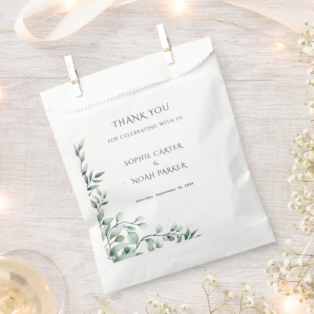 Modern Aesthetic Classic Modern Wedding Favour Bag (Clipped)