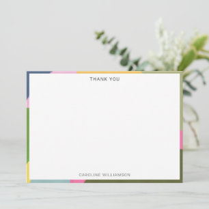 Modern Aesthetic Colourful Abstract Personalized Thank You Card