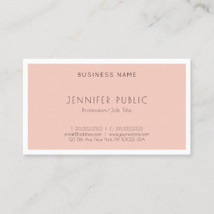Modern Aesthetic Elegant Simple Plain Trendy Business Card