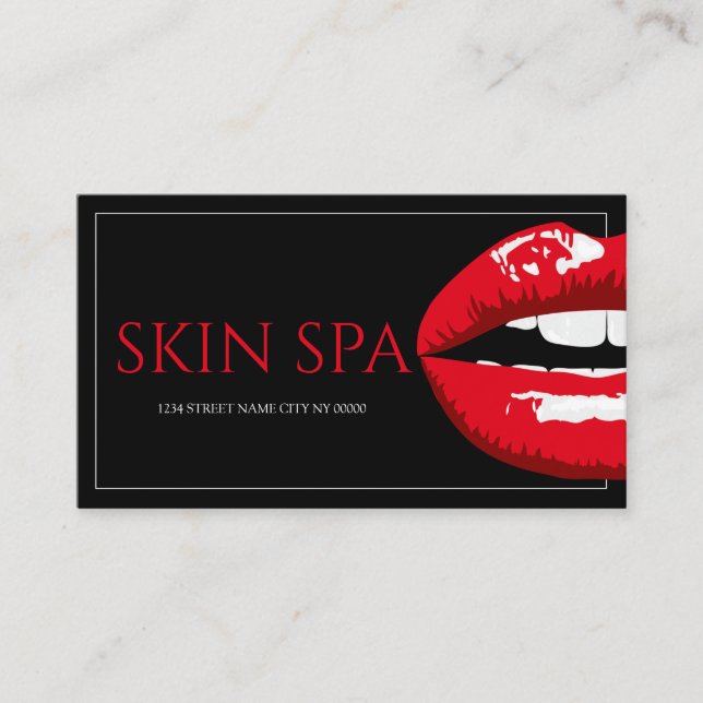 Modern Aesthetic Nurse, Doctor, Cosmetic Surgery B Business Card (Front)