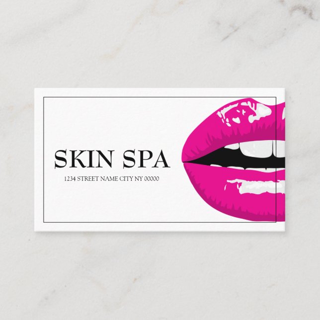 Modern Aesthetic Nurse, Doctor, Cosmetic Surgery B Business Card (Front)