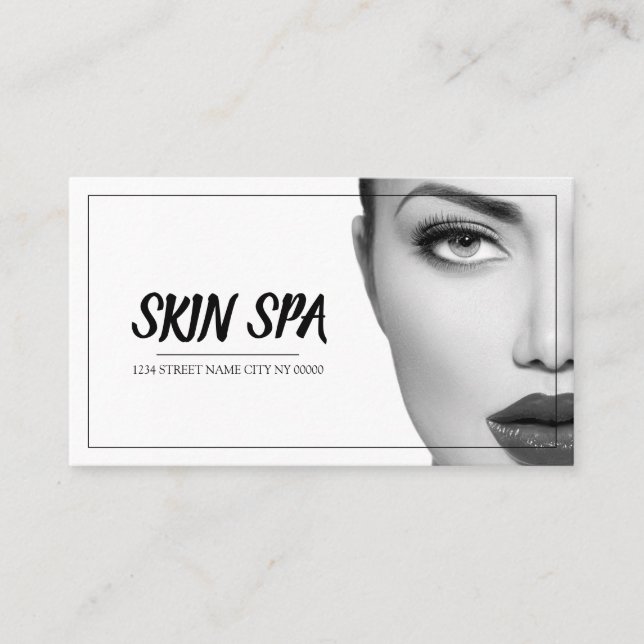 Modern Aesthetic Nurse, Doctor, Cosmetic Surgery Business Card (Front)