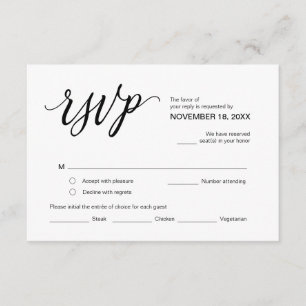 Modern Aesthetic, Party RSVP, Respond Enclosure Card