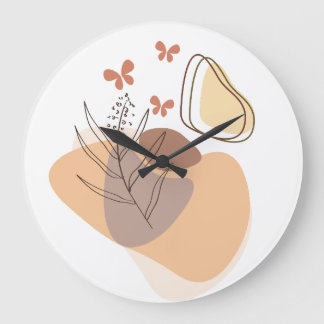 modern aesthetic shapes large clock