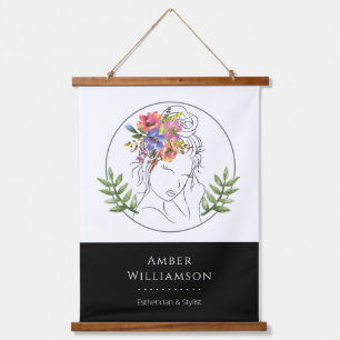 Modern Aesthetician Stylist Spa Elegant Woman Hanging Tapestry