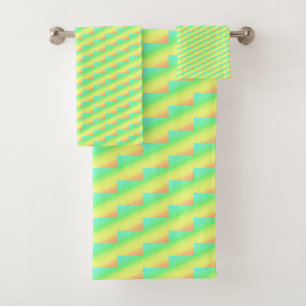 Modern African Art, Summer Vibe Pattern Bath Towel Set