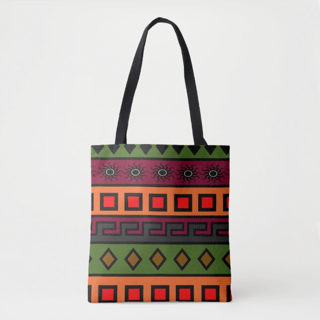 modern African coloured pattern Tote Bag (Front)