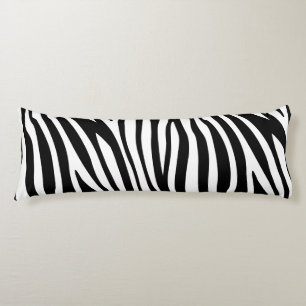 Modern African Mountain Zebra Animal Print Pattern Body Pillow