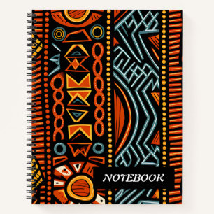 Modern African Print Pattern Customizable  Notebook