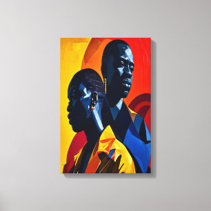 Modern Afrocentric Abstract Art Canvas Print