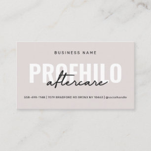 Modern Aftercare Botox Instructions  Business Card