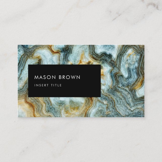 Modern Agate Business Card (Front)