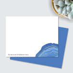 Modern Agate Marble Blue Gold Glitter Geode Card<br><div class="desc">This design features an agate graphic in shades of blue with gold glitter accents and space for a name/text on the bottom. Click the customize button if you would like to adjust the design elements and/or further modify the text! Variations of this design, additional colours, as well as coordinating products...</div>