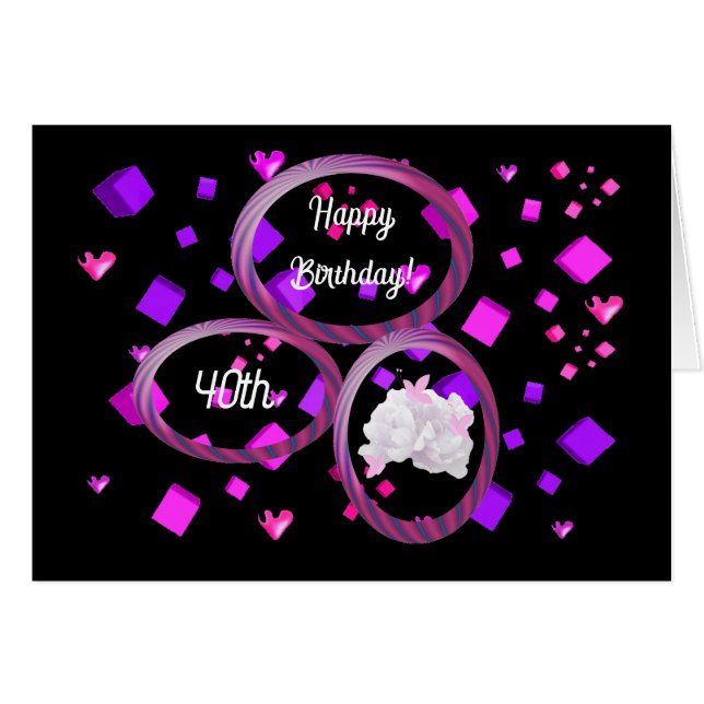 Modern Age Unique Birthday Card (Front Horizontal)