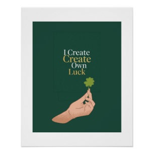 Modern Aligned & Lucky Affirmation Poster - Custom