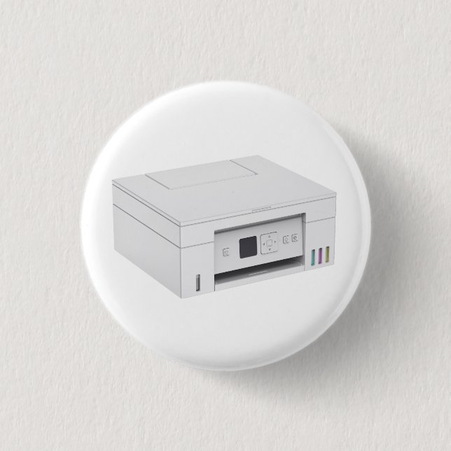 Modern all-in-one inkjet colour printer 1 inch round button (Front)