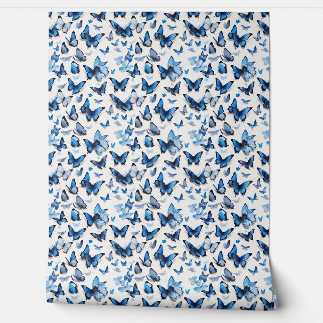 Modern all over 3D butterfly patterned  Wallpaper (Unrolling)