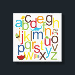 Modern Alphabets Kid Wall Art<br><div class="desc">This designer canvas art featuring adorable illustrations and bright,  modern alphabets will make a great kid's room or playroom decoration. Great as a gift! Design © berryberrysweet.com Exclusive design by © berryberrysweet.com</div>