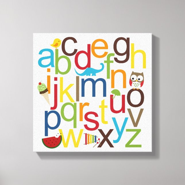 Modern Alphabets Kid Wall Art (Front)