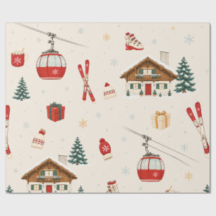 Modern Alpine Après-Ski Christmas Warm Winter Crea Wrapping Paper