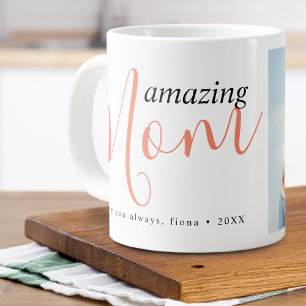 Modern Amazing Mom Photo Large Coffee Mug