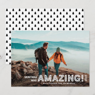 Modern Amazing Travel Full Bleed Photo Christmas Holiday Card
