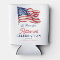 Modern American Flag 4th of July Army Retirement