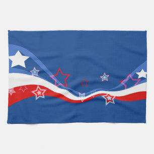 Modern American flag design Kitchen Towel