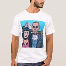 Modern American Gothic Art - Grant Woods Inspired