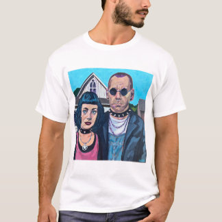 Modern American Gothic Art - Grant Woods Inspired T-Shirt