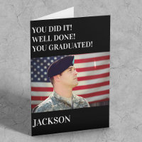 Modern American Personalized Photo Army Graduation