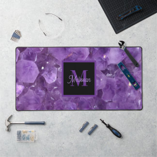 Modern Amethyst Birthstone Monogram Name