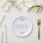 Modern Amethyst Floral Bridal Shower Customized Paper Plate<br><div class="desc">Elevate your food station with these Modern Amethyst Bridal Shower Paper Plates. Designed in a soft lavender palette with elegant amethyst detailing, these stylish disposable plates add a refined touch to your celebration. Perfect for cake, appetizers, or sweet treats, they coordinate seamlessly with the Modern Amethyst collection and bring a...</div>