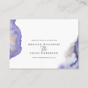 Modern Amethyst Watercolor Geode BarefootBride™ Business Card