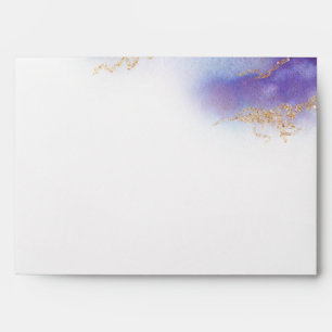 Modern Amethyst Watercolor Geode  BarefootBride™ Envelope