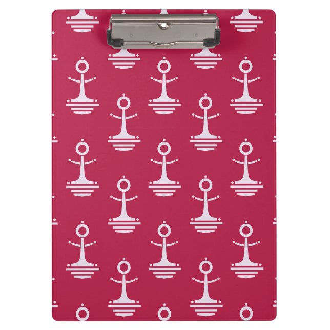 Modern Anchors Pattern Clipboard (Front)