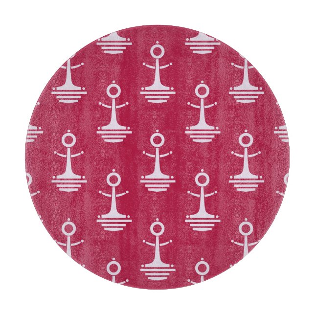 Modern Anchors Pattern Cutting Board (Front)
