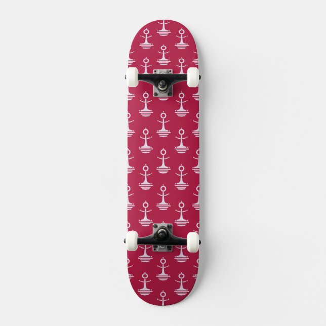 Modern Anchors Pattern Skateboard (Front)