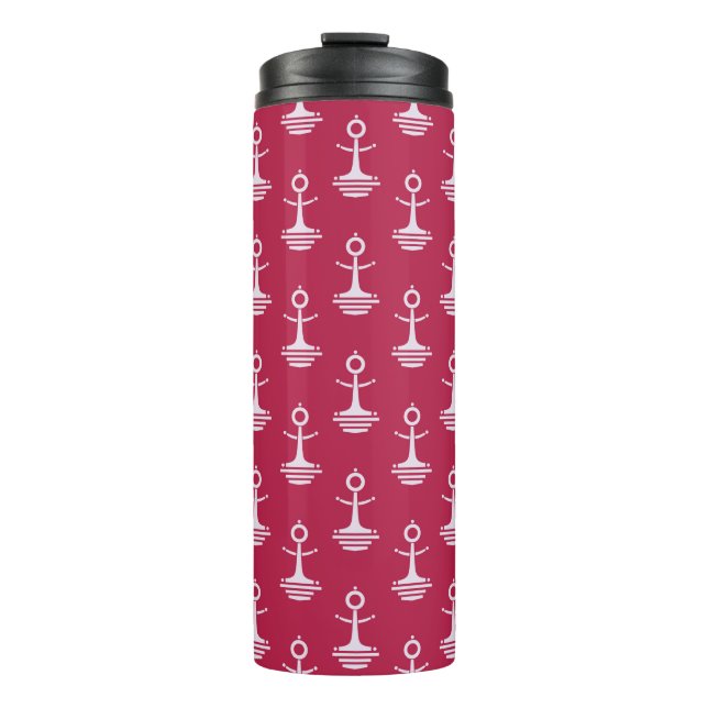 Modern Anchors Pattern Thermal Tumbler (Front)